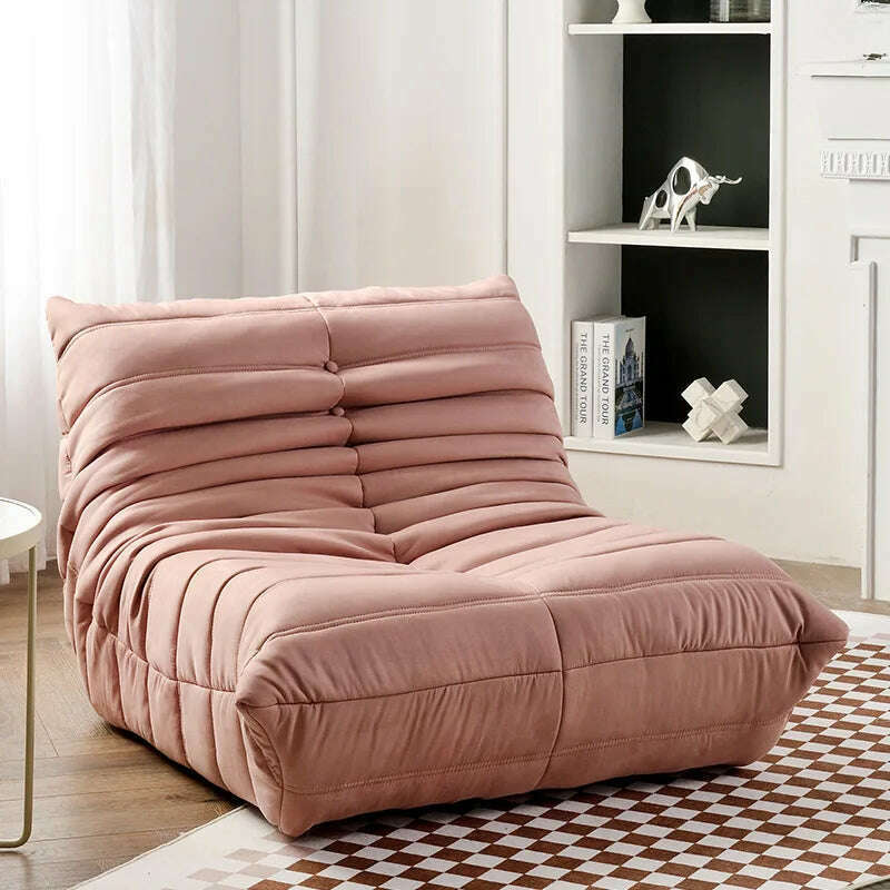 KIMLUD, Minimalist Sofa Nordic Single Luxury Sofa Recliner Balcony Caterpillar Sofa Simple Leisure Sofa Living Room Furniture Muebles, Pink S / Two Seat, KIMLUD APPAREL - Womens Clothes