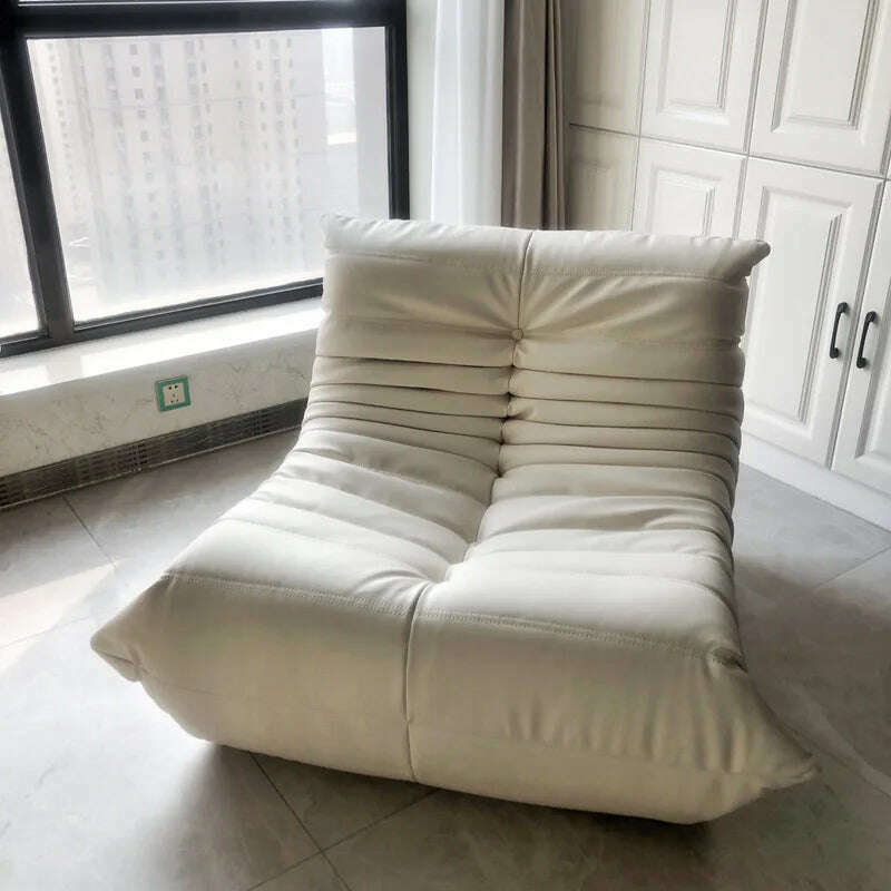 KIMLUD, Minimalist Sofa Nordic Single Luxury Sofa Recliner Balcony Caterpillar Sofa Simple Leisure Sofa Living Room Furniture Muebles, Beige I / One Seat, KIMLUD APPAREL - Womens Clothes