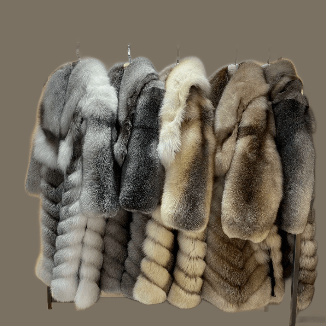 KIMLUD, MISSJANEFUR 2022 Luxury Crystal Fox Fur Coat Women Long over the Knee Warm Real Fur Overcoat Winter Women Outwear Natual Fur, KIMLUD Womens Clothes