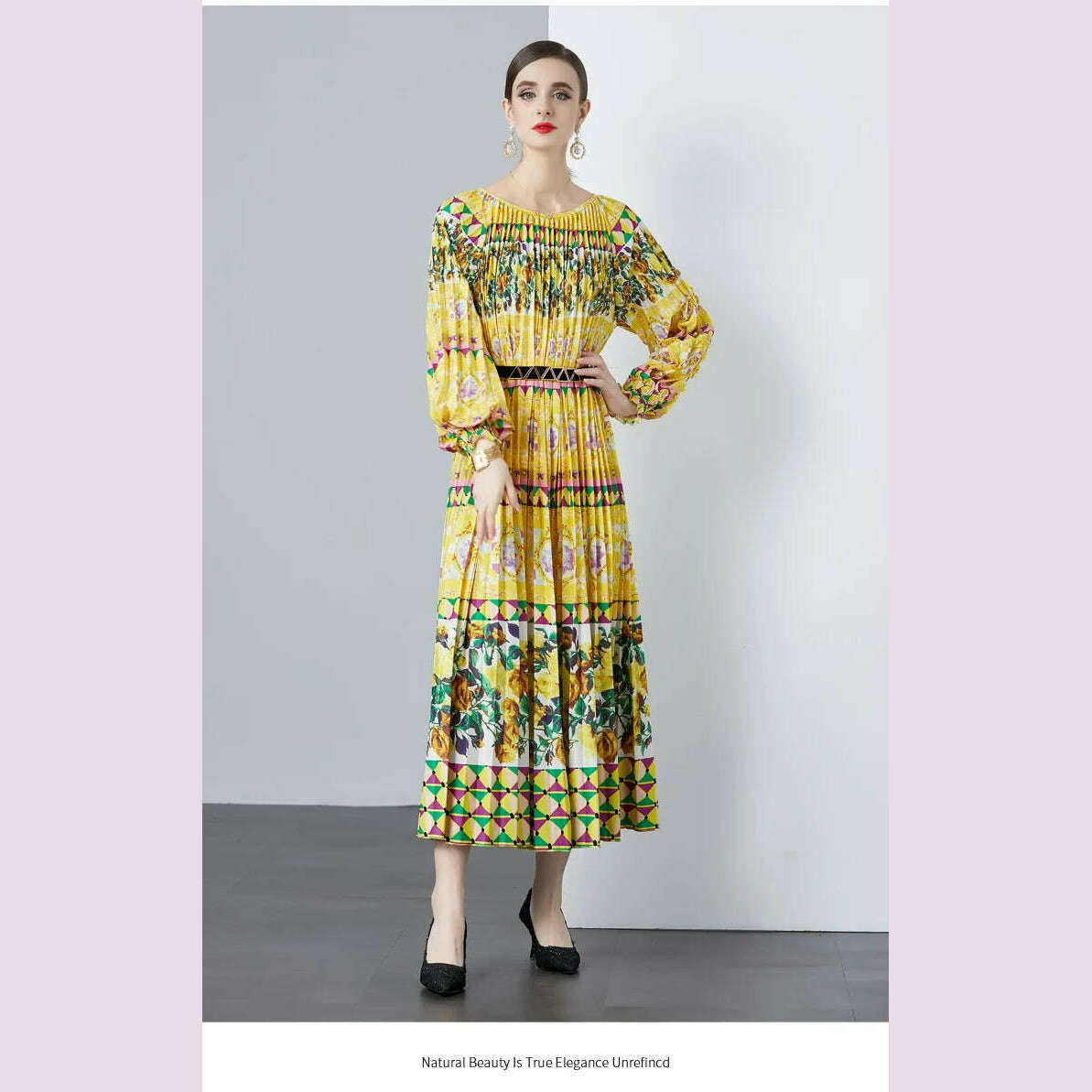 Miyake Pleated 5.5 Meters Oversized Skirt, Organ Pleated Dress, High-quality Fabric, Comfortable and Versatile Printing - KIMLUD