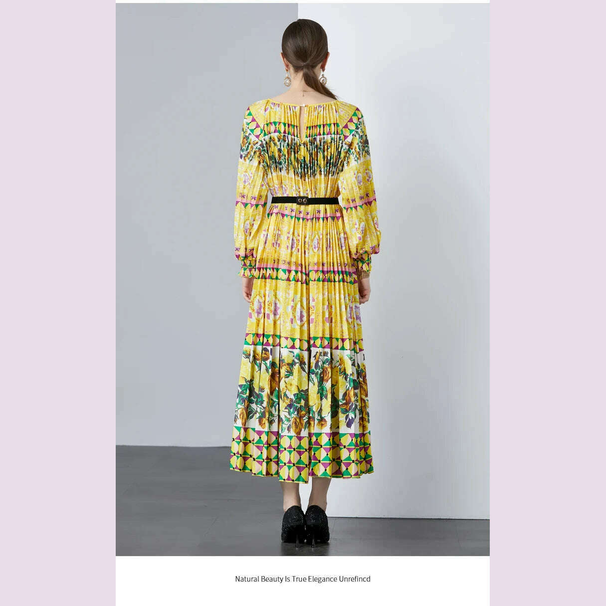 Miyake Pleated 5.5 Meters Oversized Skirt, Organ Pleated Dress, High-quality Fabric, Comfortable and Versatile Printing - KIMLUD