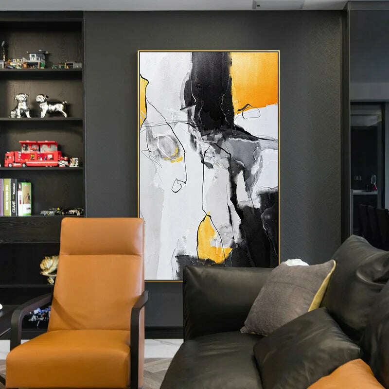 KIMLUD, Modern Abstract Color Block Canvas Paintings Wall Art Colorful Posters and Prints Wall Pictures for Living Room Bedroom Decor, KIMLUD Womens Clothes