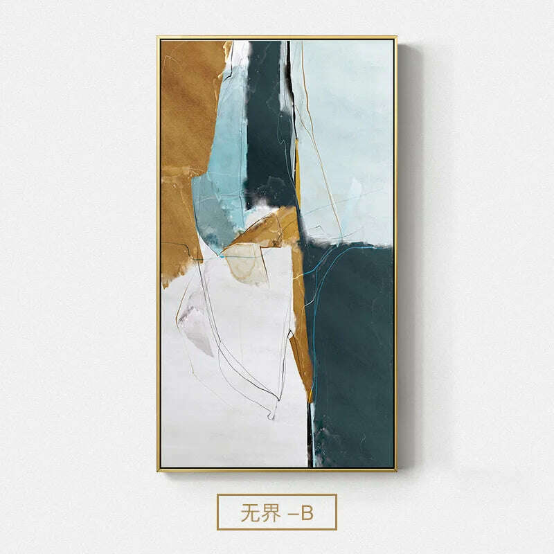KIMLUD, Modern Abstract Color Block Canvas Paintings Wall Art Colorful Posters and Prints Wall Pictures for Living Room Bedroom Decor, B / 30x60cm(No frame), KIMLUD APPAREL - Womens Clothes