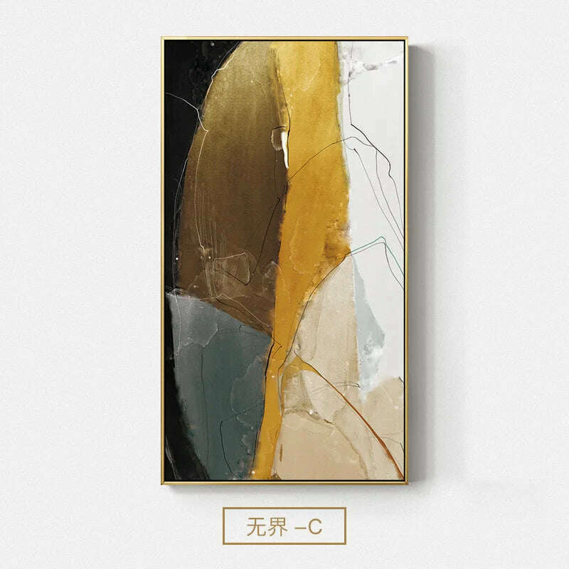 KIMLUD, Modern Abstract Color Block Canvas Paintings Wall Art Colorful Posters and Prints Wall Pictures for Living Room Bedroom Decor, C / 30x60cm(No frame), KIMLUD APPAREL - Womens Clothes
