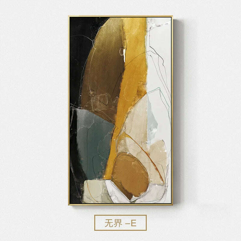 KIMLUD, Modern Abstract Color Block Canvas Paintings Wall Art Colorful Posters and Prints Wall Pictures for Living Room Bedroom Decor, E / 30x60cm(No frame), KIMLUD APPAREL - Womens Clothes