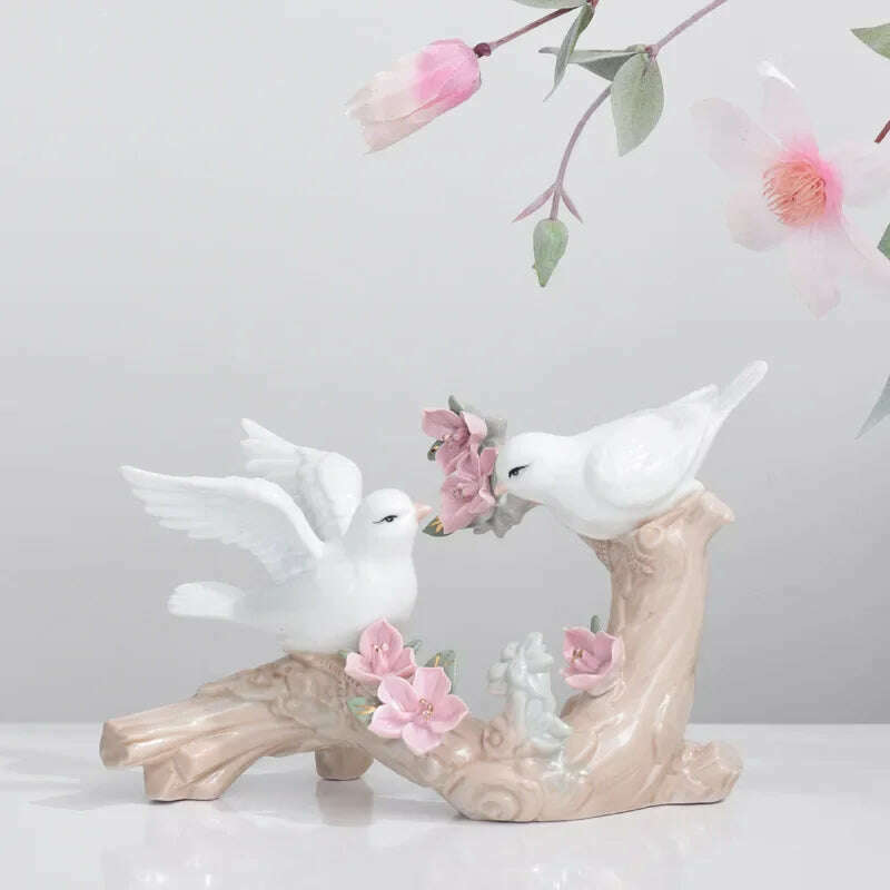 KIMLUD, Modern Ceramic Bird Simple Jewelry Decoration Home Room Decoration Creative Room Ceramic Decoration Decor, KIMLUD Womens Clothes