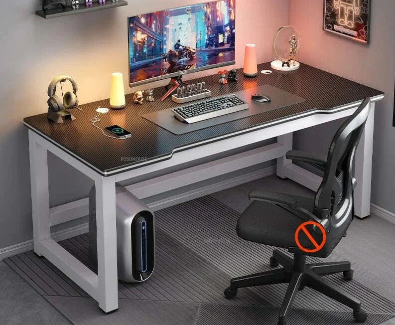 KIMLUD, modern Desktop Computer Desks Household Office Table Gaming Pc Bedroom Student Study Table Writing Desk Table Office Furniture Z, A-black B-80cm, KIMLUD APPAREL - Womens Clothes