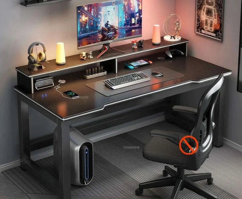 KIMLUD, modern Desktop Computer Desks Household Office Table Gaming Pc Bedroom Student Study Table Writing Desk Table Office Furniture Z, B-black A-80cm, KIMLUD APPAREL - Womens Clothes