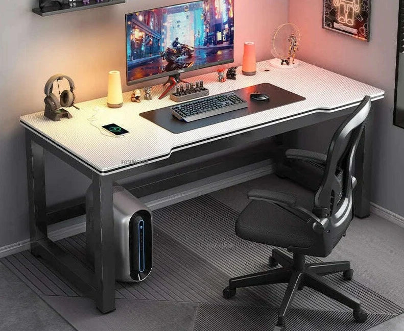 KIMLUD, modern Desktop Computer Desks Household Office Table Gaming Pc Bedroom Student Study Table Writing Desk Table Office Furniture Z, A-white B-160-chair, KIMLUD APPAREL - Womens Clothes