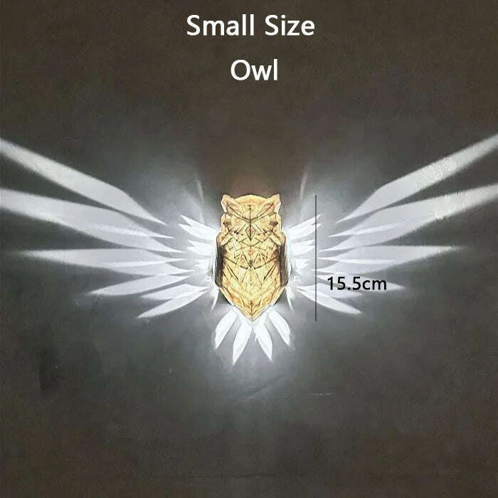 Modern Home Decoration Projector Wall Lamp 3D Print Resin Creative Anime Sconce Light Owl Eagle Corridor Atmosphere Night Lustre - KIMLUD