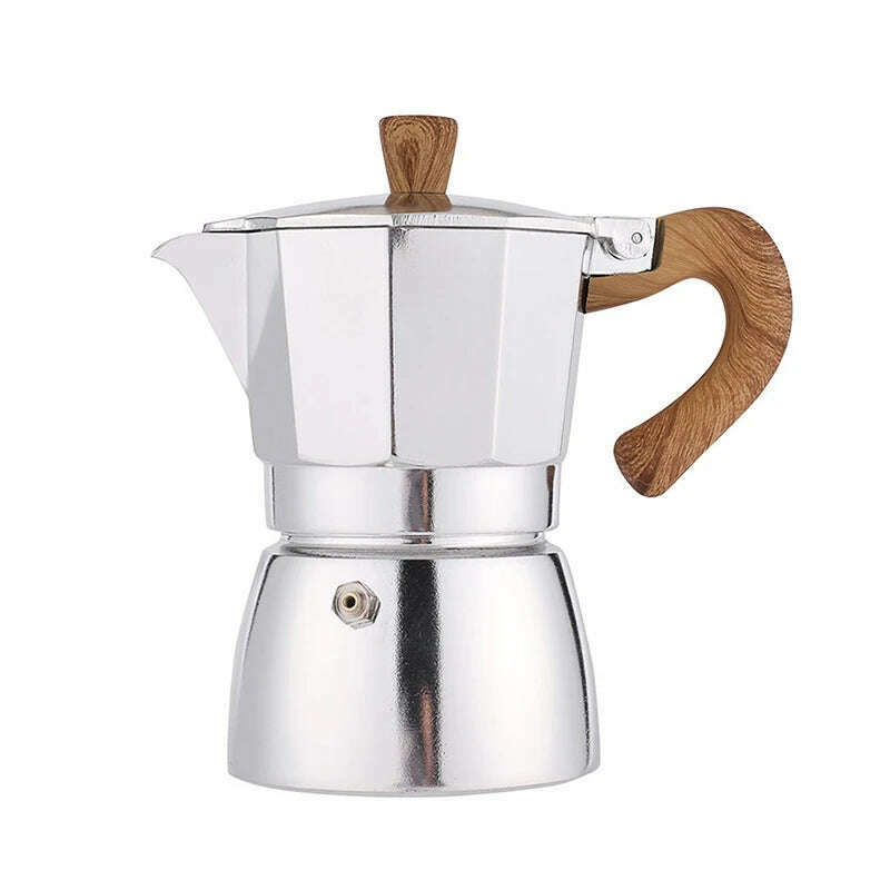 KIMLUD, Moka Pot Italian Coffee Machine Espresso Aluminum Geyser Coffee Maker Kettle Latte Stove Classic Coffee Barista Tools 150/300ml, KIMLUD Womens Clothes
