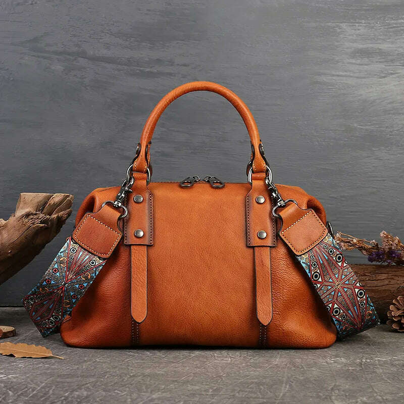 MOTAORA Genuine Leather Shoulder Bags For Women Handbags 2024 New Luxury Designer Vintage Lady Handbag Casual Tote Women's Bag - KIMLUD