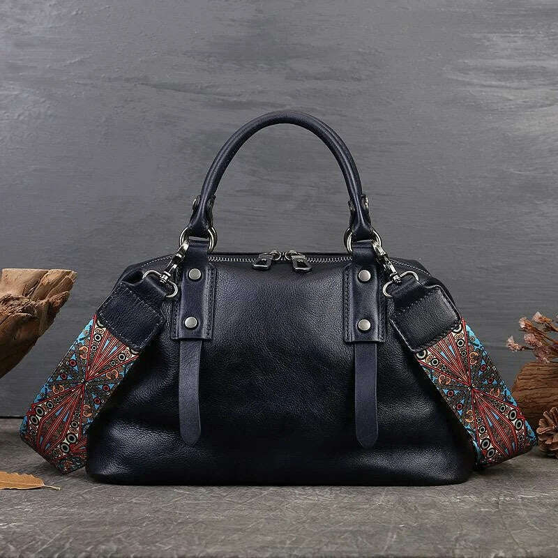 MOTAORA Genuine Leather Shoulder Bags For Women Handbags 2024 New Luxury Designer Vintage Lady Handbag Casual Tote Women's Bag - KIMLUD