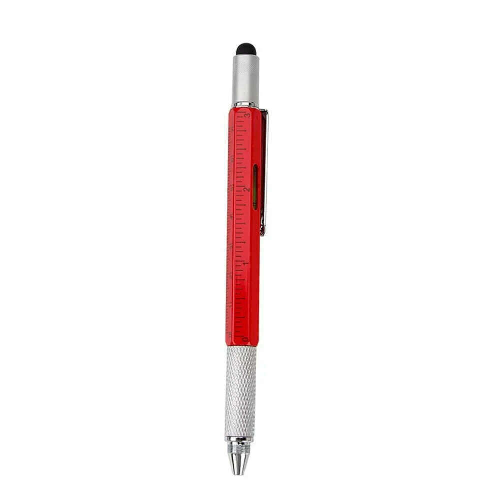 KIMLUD, Multi-function Tool Pen Spirit Level Scale Touch Screen 6 In1 Metal Ballpoint Pen Multifunctional Metal Pen Screwdriver, KIMLUD Womens Clothes