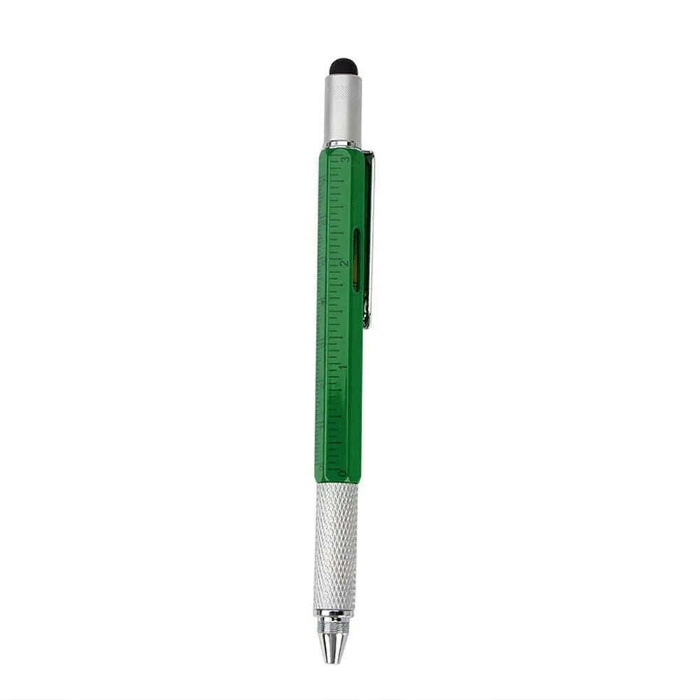 KIMLUD, Multi-function Tool Pen Spirit Level Scale Touch Screen 6 In1 Metal Ballpoint Pen Multifunctional Metal Pen Screwdriver, KIMLUD Womens Clothes