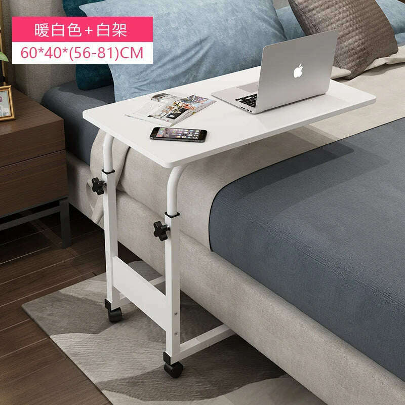 KIMLUD, Multifunction Lift Removable Bedside Table Home Laptop Table Bedroom Lazy Table Bed Writing Desk Minimalist Desk Table, KIMLUD Womens Clothes