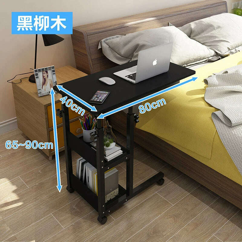 KIMLUD, Multifunction Lift Removable Bedside Table Home Laptop Table Bedroom Lazy Table Bed Writing Desk Minimalist Desk Table, 3, KIMLUD APPAREL - Womens Clothes