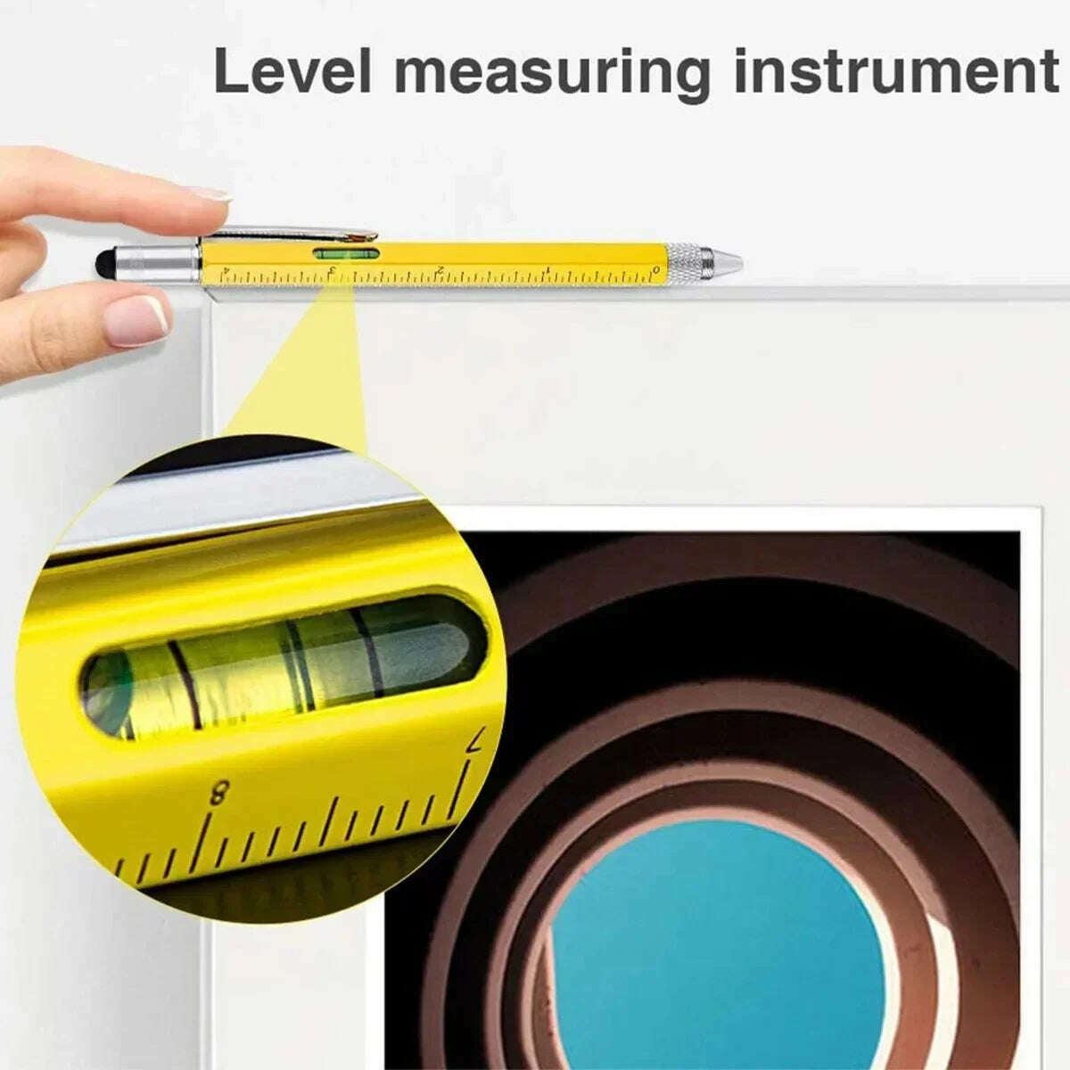 KIMLUD, Multitool Pen Screwdriver Level Meter Mobile Phone Touch Screen Cross Screwdriver Flat-blade Screwdriver Scale Ballpoint Pen, KIMLUD Womens Clothes