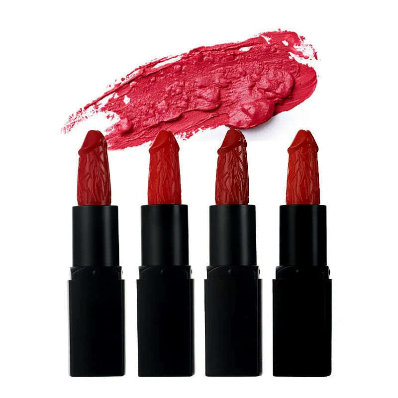 KIMLUD, Mushroom Head Lipstick Creative Matte Mist Black Tube Lip Gloss Long Lasting Non-Stick Cup Lip Cosmetics Funny Prank Friend Gift, KIMLUD Womens Clothes