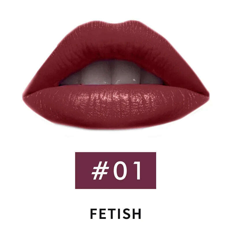 KIMLUD, Mushroom Head Lipstick Creative Matte Mist Black Tube Lip Gloss Long Lasting Non-Stick Cup Lip Cosmetics Funny Prank Friend Gift, KIMLUD Womens Clothes
