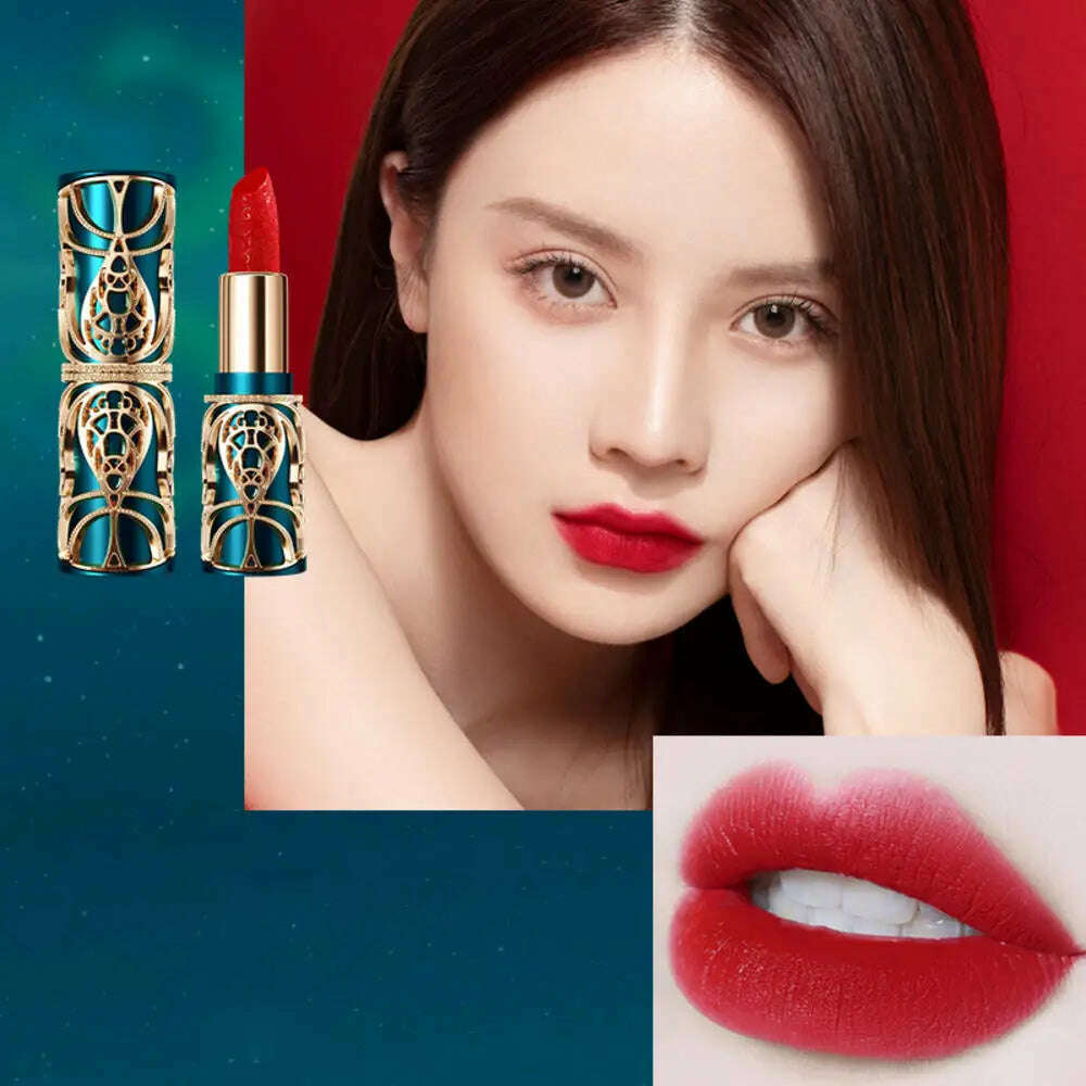 KIMLUD, Mushroom Head Lipstick Creative Matte Mist Black Tube Lip Gloss Long Lasting Non-Stick Cup Lip Cosmetics Funny Prank Friend Gift, 21, KIMLUD APPAREL - Womens Clothes