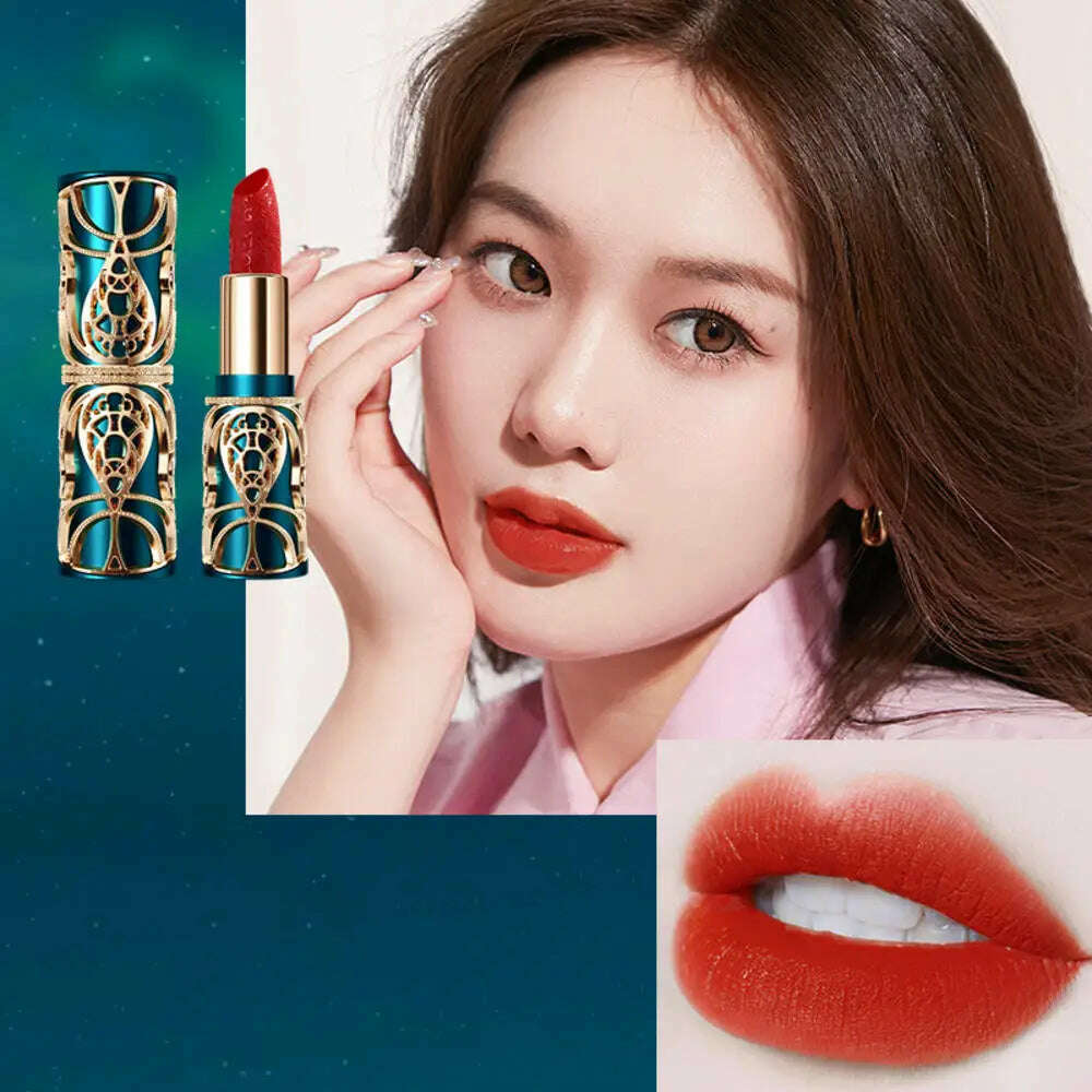 KIMLUD, Mushroom Head Lipstick Creative Matte Mist Black Tube Lip Gloss Long Lasting Non-Stick Cup Lip Cosmetics Funny Prank Friend Gift, 405, KIMLUD APPAREL - Womens Clothes