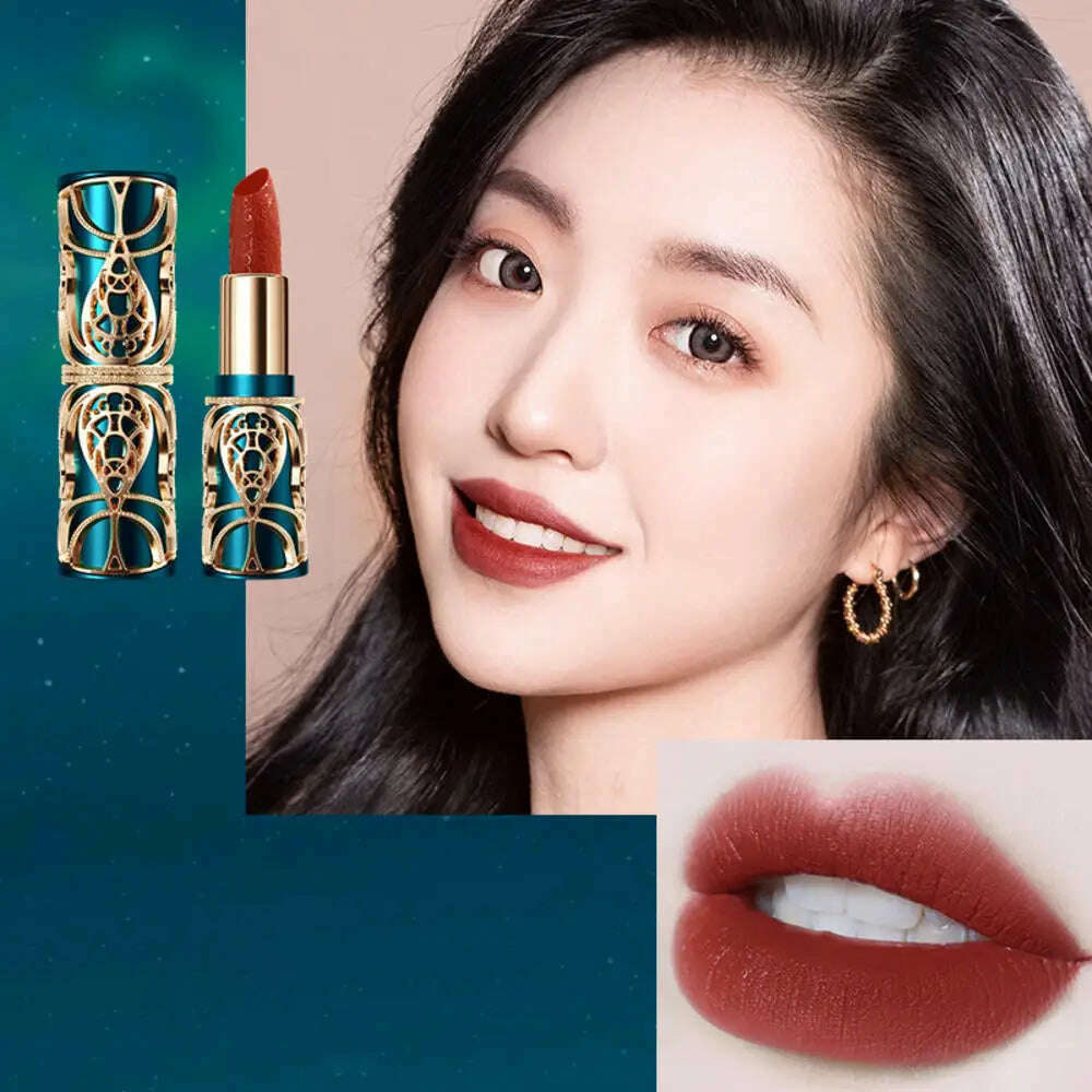 KIMLUD, Mushroom Head Lipstick Creative Matte Mist Black Tube Lip Gloss Long Lasting Non-Stick Cup Lip Cosmetics Funny Prank Friend Gift, KIMLUD Womens Clothes