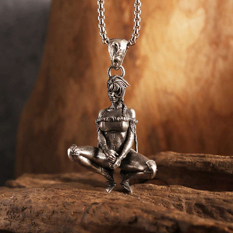 KIMLUD, Mythical Unicorn Pegasus Wings Pendant Horse Constellation Necklace Men and Women Trend Jewelry Couple Gift, AL19576-Silver, KIMLUD APPAREL - Womens Clothes