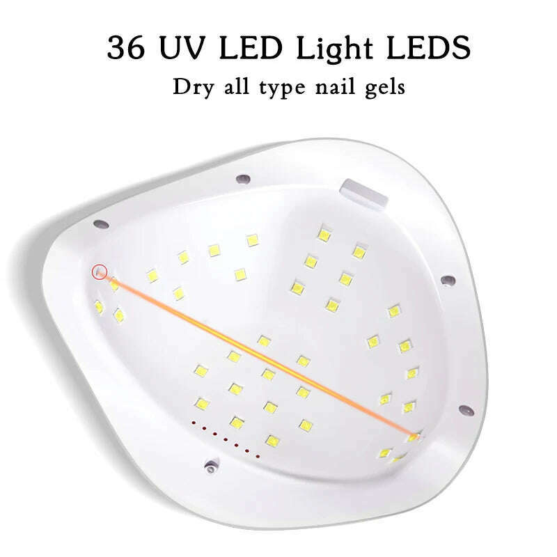 Nail Dryer LED Nail Lamp UV Lamp for Curing All Gel Nail Polish With Motion Sensing Manicure Pedicure Salon Tool - KIMLUD