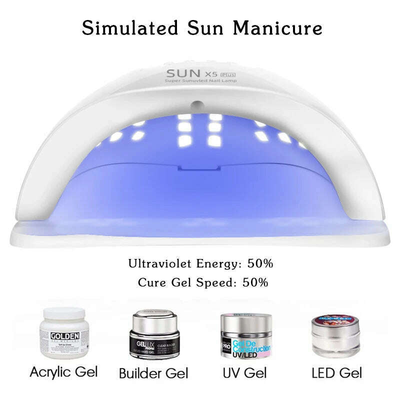Nail Dryer LED Nail Lamp UV Lamp for Curing All Gel Nail Polish With Motion Sensing Manicure Pedicure Salon Tool - KIMLUD