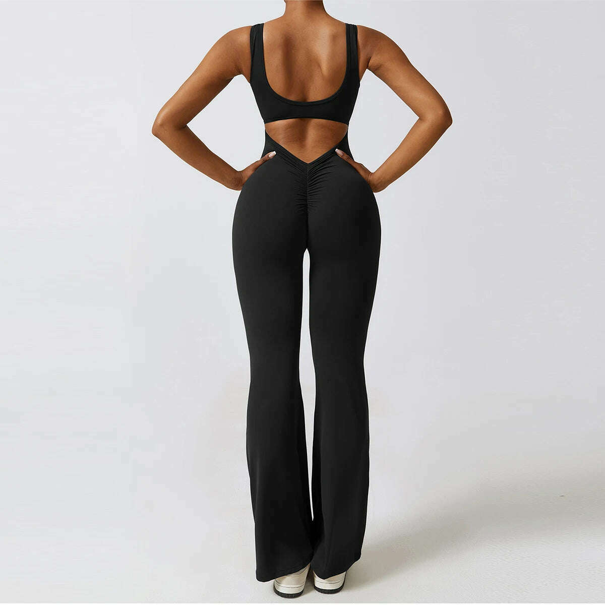 KIMLUD, Naked Feeling Gym Set Women Training Yoga Suit Sportswear Women Sports Jumpsuit Fitness Rompers Stretch Female Workout Bodysuits, Black 2 / S, KIMLUD Women's Clothes