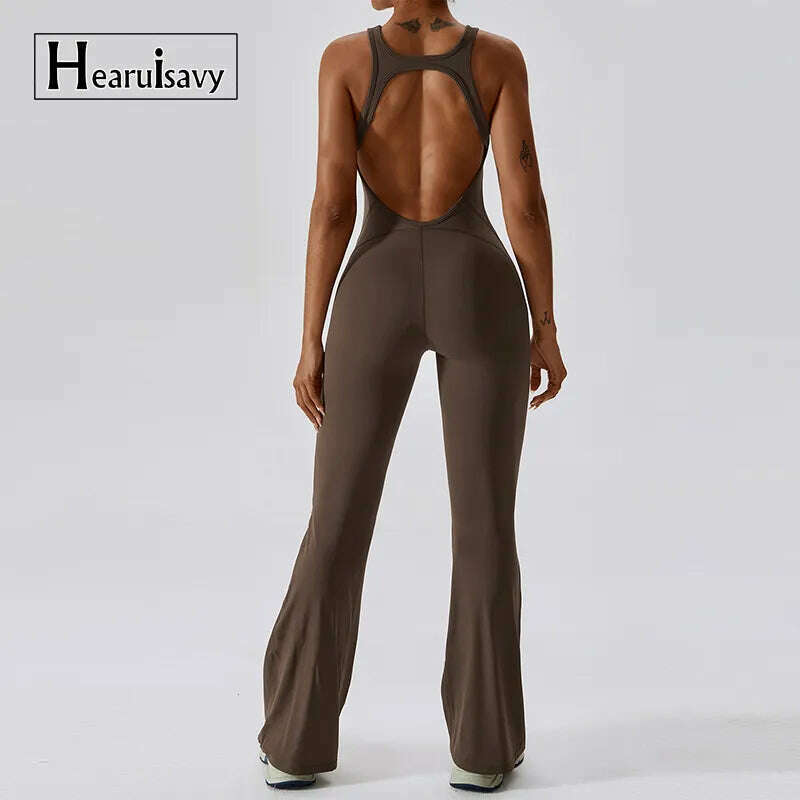 Naked Feeling Gym Set Women Training Yoga Suit Sportswear Women Sports Jumpsuit Fitness Rompers Stretch Female Workout Bodysuits - KIMLUD