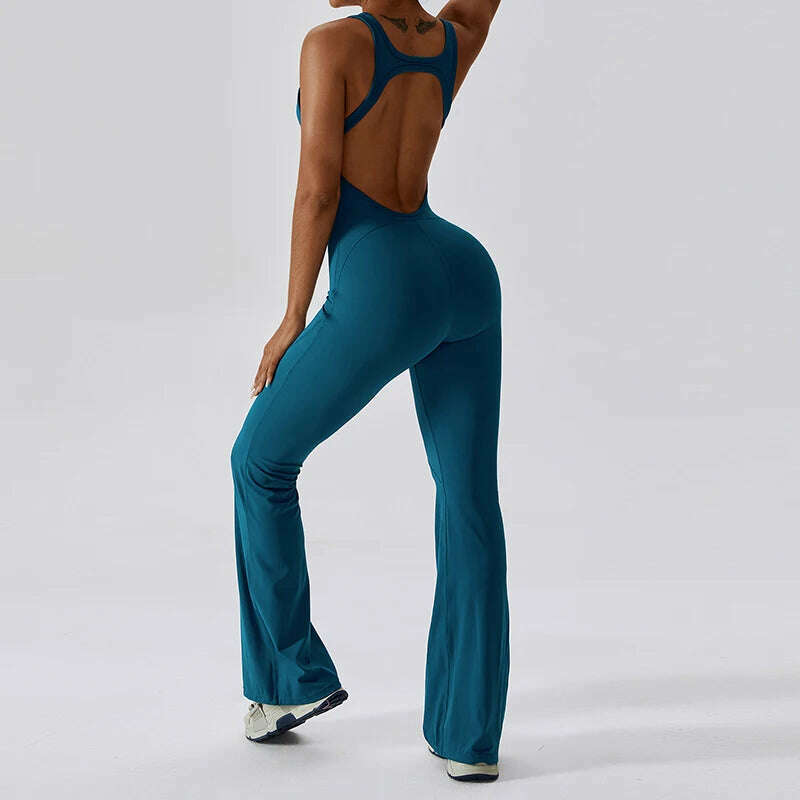 Naked Feeling Gym Set Women Training Yoga Suit Sportswear Women Sports Jumpsuit Fitness Rompers Stretch Female Workout Bodysuits - KIMLUD