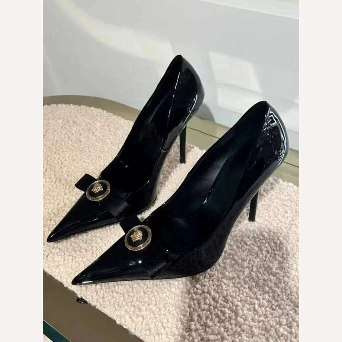 KIMLUD, Naked High Heels for Women 2024 New One Step Women's Shoes Slim Heels, Elegant Bow Knot, Shallow Mouth French Single Shoes, Black / 40, KIMLUD APPAREL - Womens Clothes
