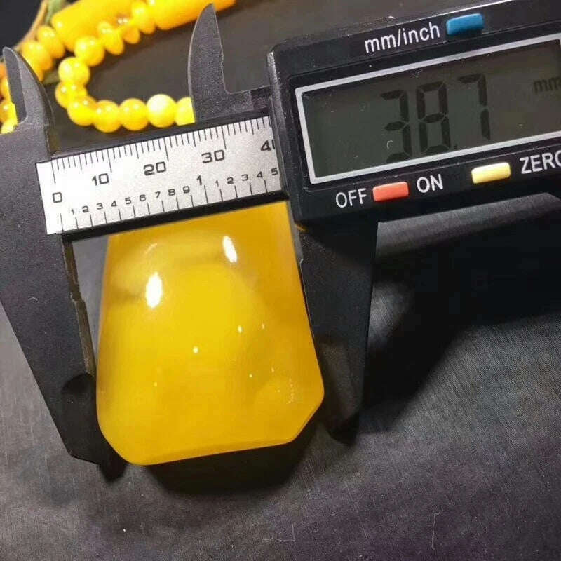 KIMLUD, Natural Baltic Amber Pendant Necklace Women Sweater Chain Real Beeswax Rectangular Pendants Fashion Charm Jewellery Lucky Amulet, KIMLUD Womens Clothes
