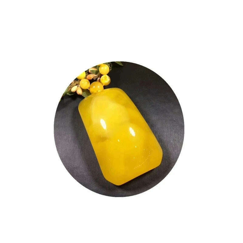 KIMLUD, Natural Baltic Amber Pendant Necklace Women Sweater Chain Real Beeswax Rectangular Pendants Fashion Charm Jewellery Lucky Amulet, KIMLUD Womens Clothes