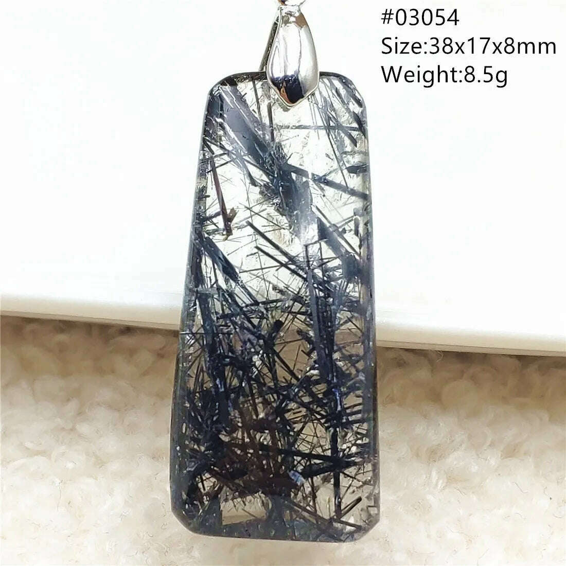 KIMLUD, Natural Black Rutilated Quartz Rectangle Pendant Jewelry Clear Beads Oval Clear Beads Crystal Wealthy Rutilated AAAAAA, KIMLUD Womens ClothesKIMLUD, Natural Black Rutilated Quartz Rectangle Pendant Jewelry Clear Beads Oval Clear Beads Crystal Wealthy Rutilated AAAAAA, 03054, KIMLUD APPAREL - Womens Clothes
