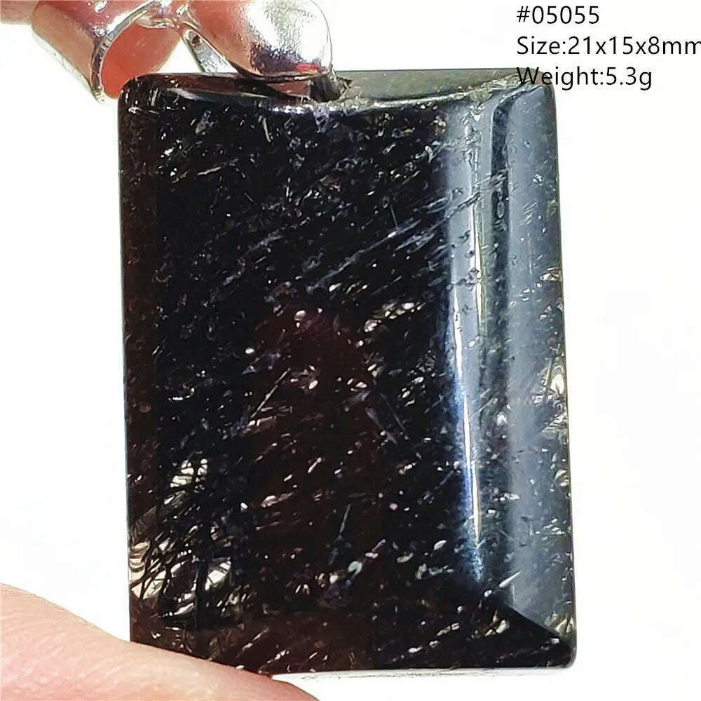 KIMLUD, Natural Black Rutilated Quartz Rectangle Pendant Jewelry Clear Beads Oval Clear Beads Crystal Wealthy Rutilated AAAAAA, KIMLUD Womens ClothesKIMLUD, Natural Black Rutilated Quartz Rectangle Pendant Jewelry Clear Beads Oval Clear Beads Crystal Wealthy Rutilated AAAAAA, 05055, KIMLUD APPAREL - Womens Clothes