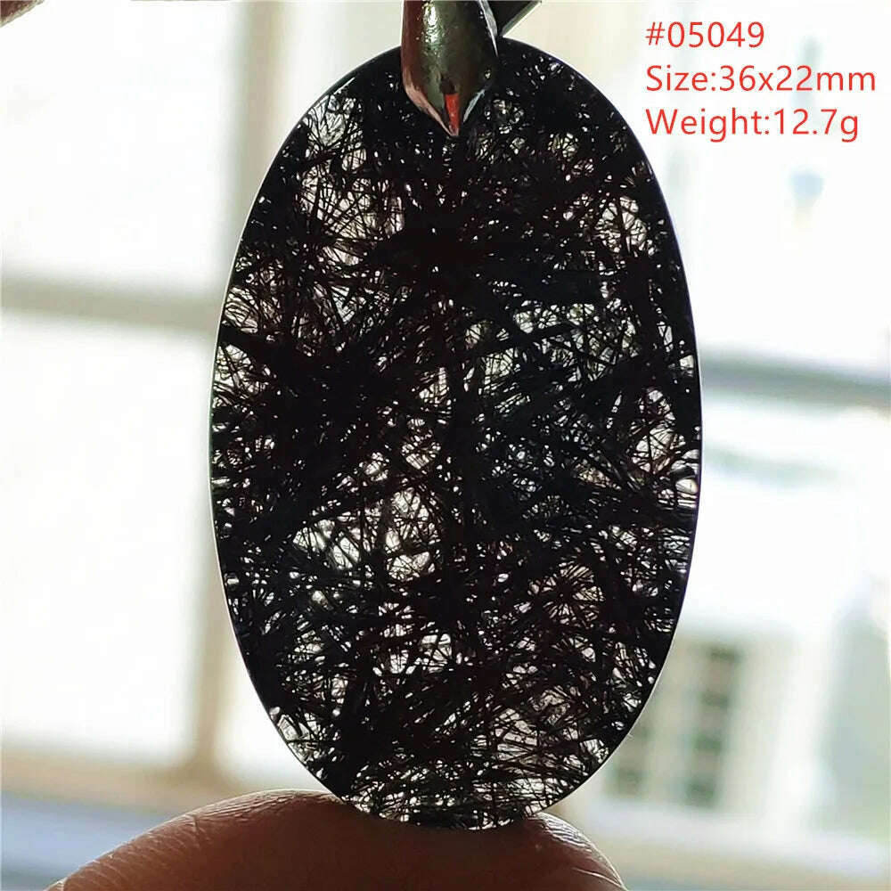 KIMLUD, Natural Black Rutilated Quartz Rectangle Pendant Jewelry Clear Beads Oval Clear Beads Crystal Wealthy Rutilated AAAAAA, KIMLUD Womens ClothesKIMLUD, Natural Black Rutilated Quartz Rectangle Pendant Jewelry Clear Beads Oval Clear Beads Crystal Wealthy Rutilated AAAAAA, 05049, KIMLUD APPAREL - Womens Clothes