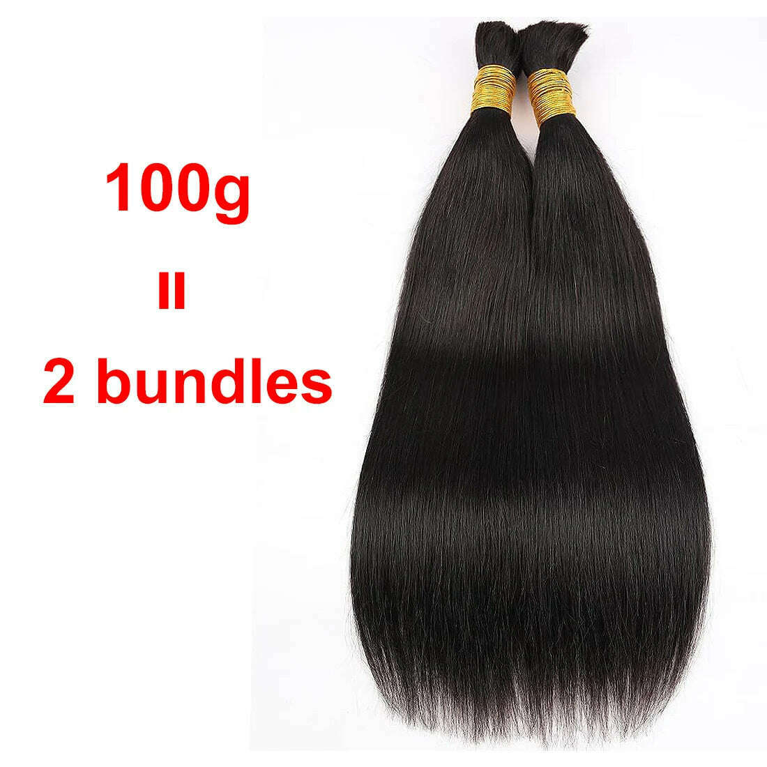 KIMLUD, Natural Colour Straight Human Hair Bulk for Braiding No Weft Bundles 100g Bulk Human Hair 100% Virgin Brazilian Remy Human Hair, KIMLUD Womens Clothes