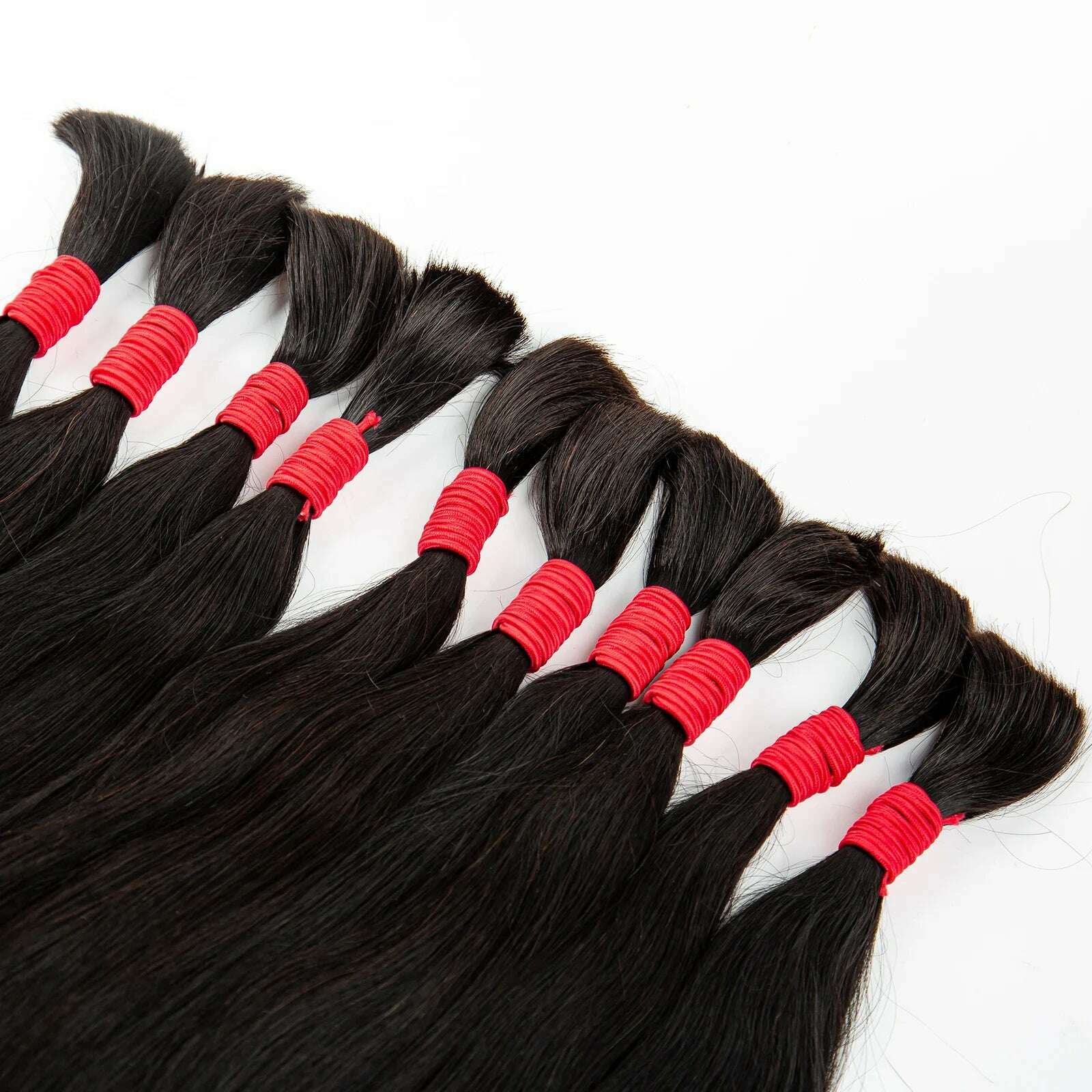 KIMLUD, Natural Colour Straight Human Hair Bulk for Braiding No Weft Bundles 100g Bulk Human Hair 100% Virgin Brazilian Remy Human Hair, KIMLUD Womens Clothes