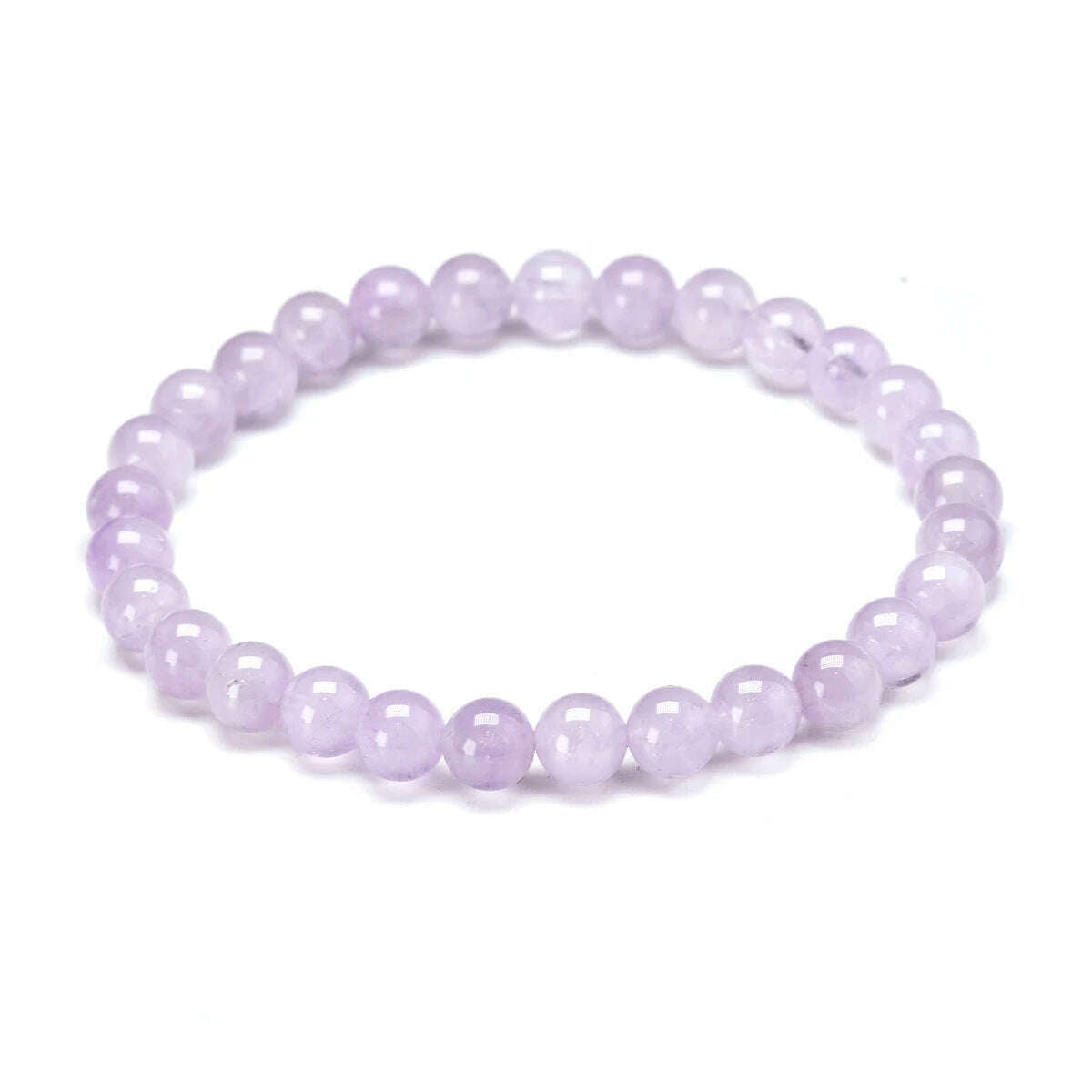 KIMLUD, Natural Purple Jade Round Bead Bracelet 6mm 8mm10mm Healing Spirit Bracelets Gem For Women and Men Strand Meditation Jewelry, 6mm / 16cm, KIMLUD Womens Clothes