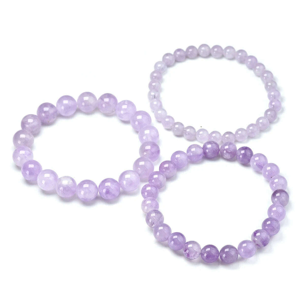 Natural Purple Jade Round Bead Bracelet 6mm 8mm10mm Healing Spirit Bracelets Gem For Women and Men Strand Meditation Jewelry - KIMLUD