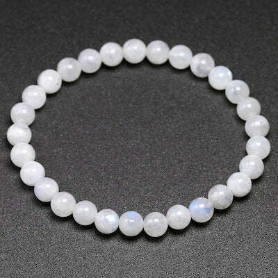 KIMLUD, Natural rainbow Moonstone Women Bracelets Bangles Blue light Bracelets For Men Round Energy Stone Beads Handmade Jewellery Gift, Beads 6mm / 16cm 6.3inch, KIMLUD APPAREL - Womens Clothes