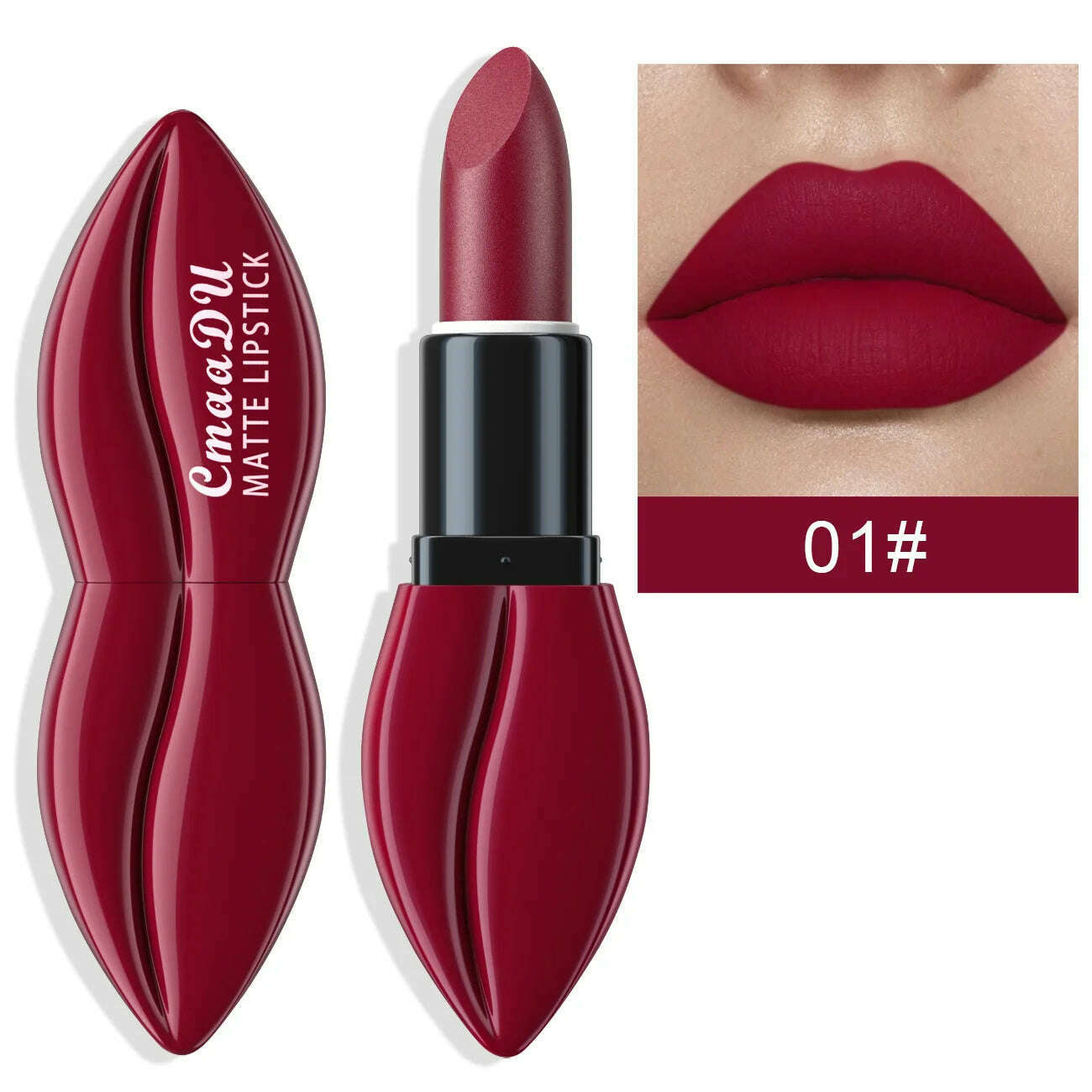 KIMLUD, Natural Smooth Matte Waterproof Velvet Nude Lipstick Sexy Red Brown Lip stick Pigments Makeup Lipgloss Long Lasting Profissional, 01, KIMLUD Womens Clothes
