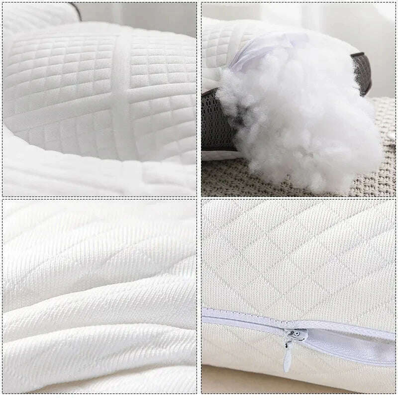 KIMLUD, Natural Latex Particles Pillow 3D Neck Shoulder Support Head Pillow Cushion Low Rebound Pillow Hollow Soft Cervical Support, KIMLUD Womens Clothes