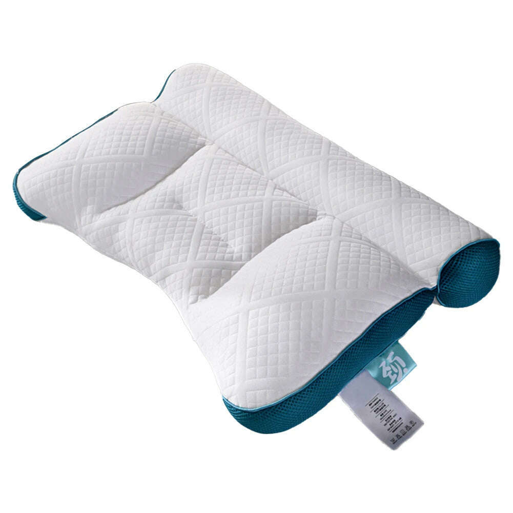 KIMLUD, Natural Latex Particles Pillow 3D Neck Shoulder Support Head Pillow Cushion Low Rebound Pillow Hollow Soft Cervical Support, 1C, KIMLUD APPAREL - Womens Clothes