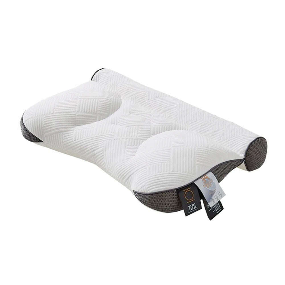 KIMLUD, Natural Latex Particles Pillow 3D Neck Shoulder Support Head Pillow Cushion Low Rebound Pillow Hollow Soft Cervical Support, KIMLUD Womens Clothes