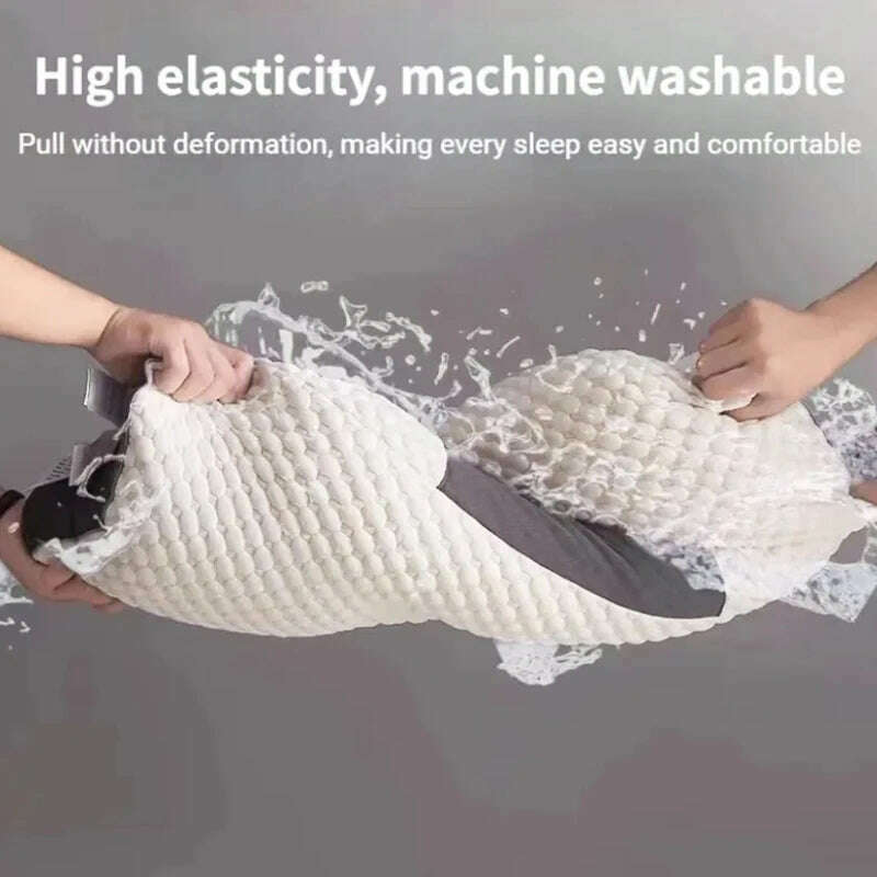 Neck Pillows New 3D SPA Massage Pillow Partition To Help Sleep and Protect The Neck Pillow Knitted Cotton Pillow Bedding - KIMLUD