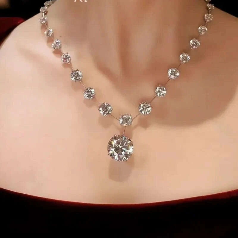 Necklaces - Zircon Stone - Sterling Silver 925 - Silver | KIMLUD